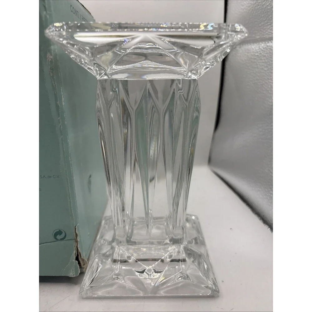 Partylite Quad Prism Crystal Candle Holder/Vase New Never used Made in Germany - Picture 2 of 5